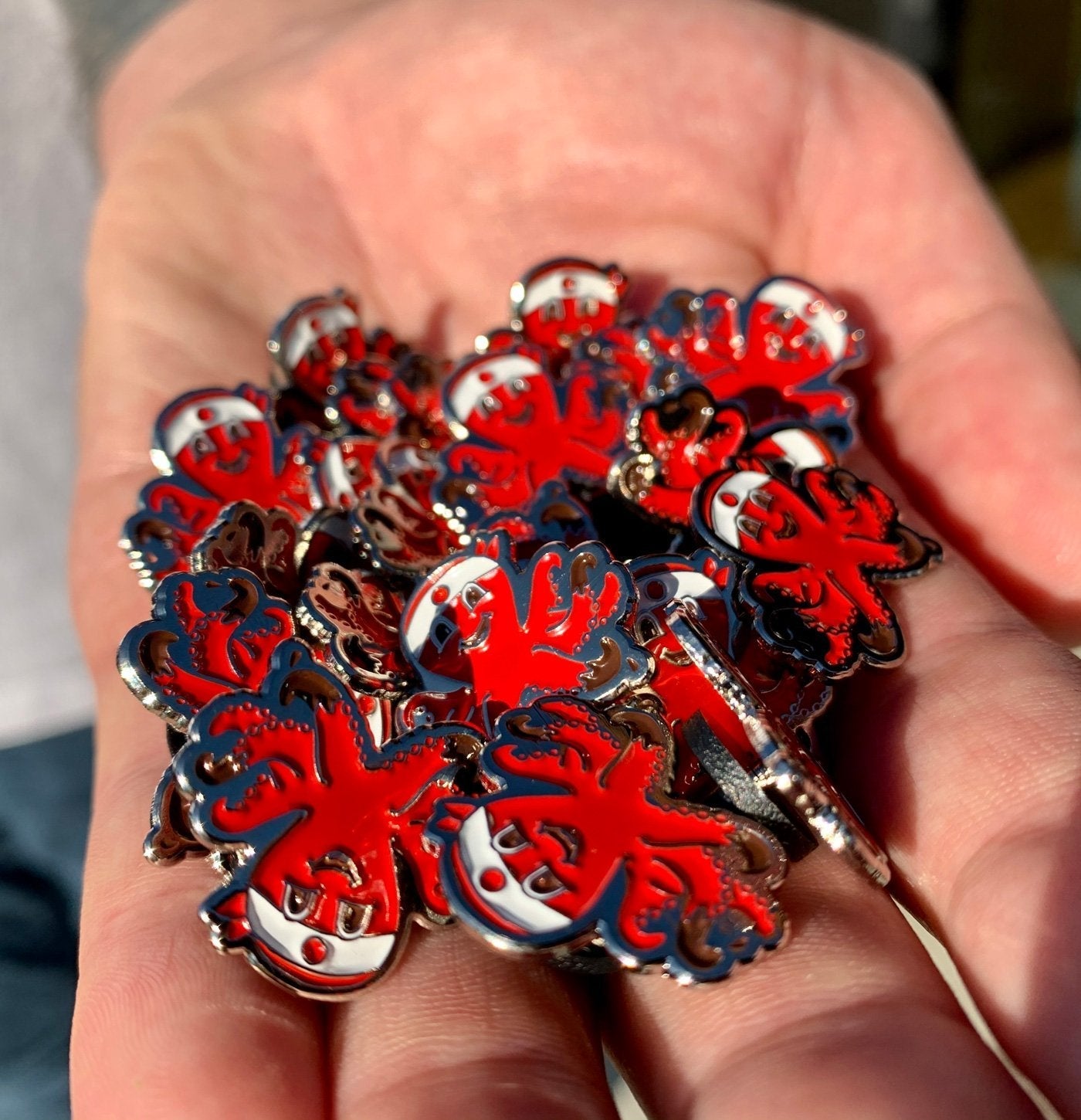 Red Octo Pin - Calm Artisan Pin Assortment